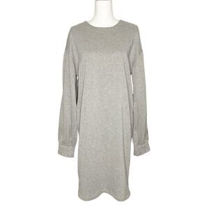 ASOS Gray Long Sleeve Sweatshirt Dress 8 Tall NWT